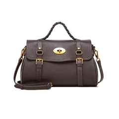 Metal Lock Buckled Tote Bag