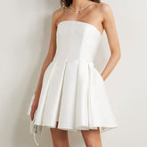 Fold Hem Mini Tube Evening Dress Gown