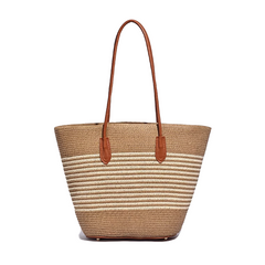 Striped Espadrilles Bucket Bag