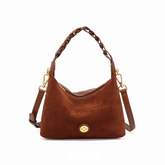 Suede And Leather Tote Bag