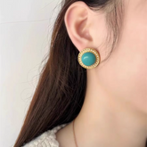 Crystal Ear Studs Earrings - Pair