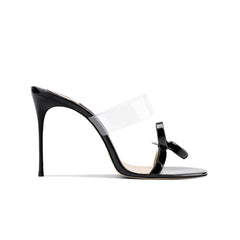 Bow PVC Mules Sandals - 6cm