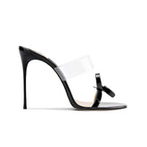 Bow PVC Mules Sandals - 8cm
