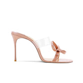 Bow PVC Mules Sandals - 6cm