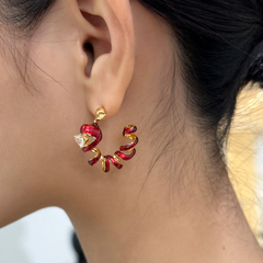 Pearl Bi-Color Earrings - Pair