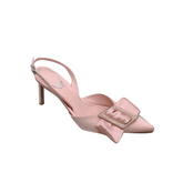 Diamante Buckled Mid Heel Sandals