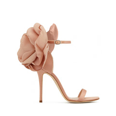 Flower Embellished High Heel Sandals - 9.5cm