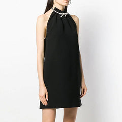 Diamante Bow Evening Dress Gown