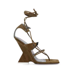 Lace Up Wedged Heel Sandals