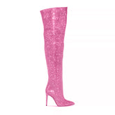Diamante Stiletto Heel Over The Knee Boots - 11.5c