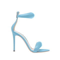 Ankle Strap Leather Stiletto High Heel Sandals - 9