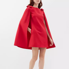 Cape Mini Evening Dress Gown