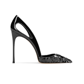 Sequinned Cut Out High Heel Pumps - 10cm