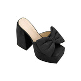 Bow Platform Mules Sandals