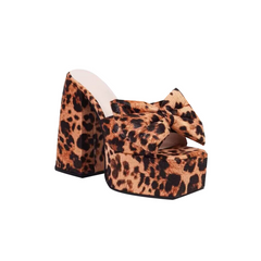 Bow Platform Mules Sandals