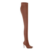 Pointed Toe High Heel Boots