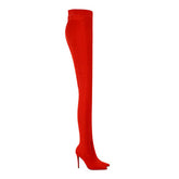Pointed Toe High Heel Boots