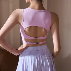 Yoga Pilates Cut Out Fitted Sports Bra