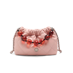 Beaded Embellished Quilted Cross Body Bag