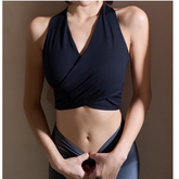 Yoga Pilates Deep V Fitted Sports Bra