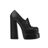 Block Heel Platform Pumps