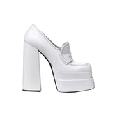 Block Heel Platform Pumps