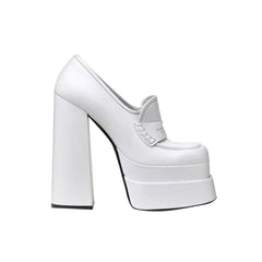 Block Heel Platform Pumps