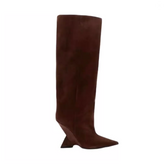 Sculptured Heel Knee High Boots