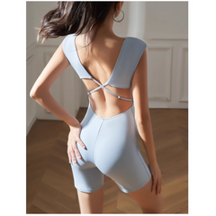 Yoga Pilates Backless Fitted Jumpsuit