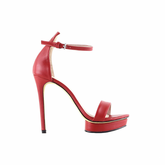 Platform Leather High Heel Sandals - 12cm