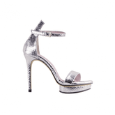 Platform Leather High Heel Sandals - 10cm