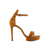 Platform Suede High Heel Sandals - 10cm
