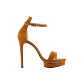 Platform Suede High Heel Sandals - 12cm