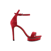 Platform Suede High Heel Sandals - 10cm