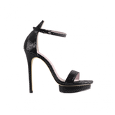 Platform Leather High Heel Sandals - 12cm