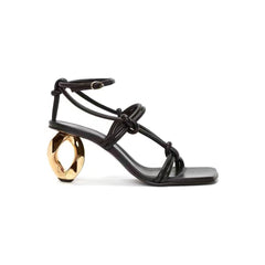Ankle Strap Sculptured Heel Sandals
