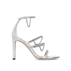 Chain High Heel Sandals - 8.5cm