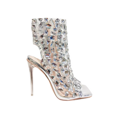 Diamante High Heel Summer Boots