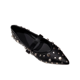 Studded Flat Ballet Shoes