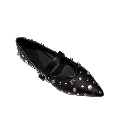 Studded Flat Ballet Shoes