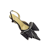 Diamante Kitten Heel Sandals