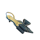 Diamante Kitten Heel Sandals