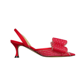 Diamante Kitten Heel Sandals