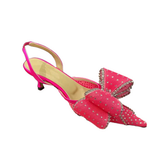 Diamante Kitten Heel Sandals