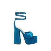 Block Heel Ankle Strap Platform Sandals