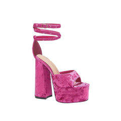 Block Heel Ankle Strap Platform Sandals