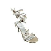 Diamante Butterfly Wrap High Heel Sandals