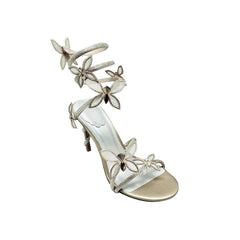 Diamante Butterfly Wrap High Heel Sandals