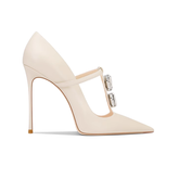 Diamante T-Strap High Heel Sandals - 10cm