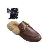 Basic Flat Scarf Slides Slippers